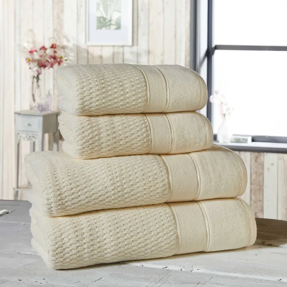 Royal Velvet Towel Bundle Set of 4 - Cream, Cotton