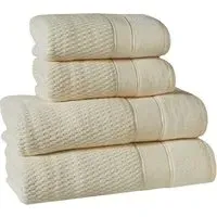 Royal Velvet Towel Bundle Set of 4 - Cream, Cotton