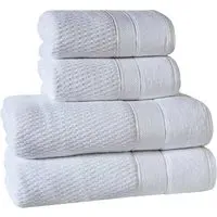 Royal Velvet Towel Bundle Set of 4 - White, Cotton