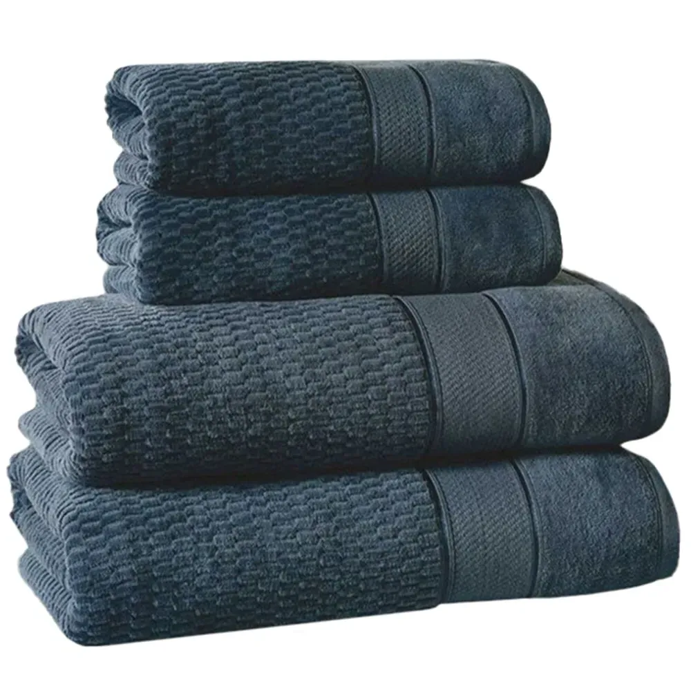 Royal Velvet Woven Bath Towel - Blue, Cotton