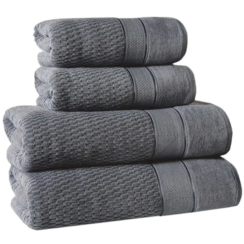 Royal Velvet Woven Bath Towel - Grey, Cotton