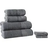 Royal Velvet Woven Bath Towel - Grey, Cotton