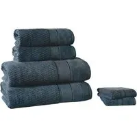 Royal Velvet Woven Cotton Face Cloth - Blue