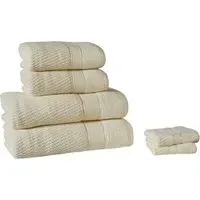 Royal Velvet Woven Cotton Face Cloth - Cream