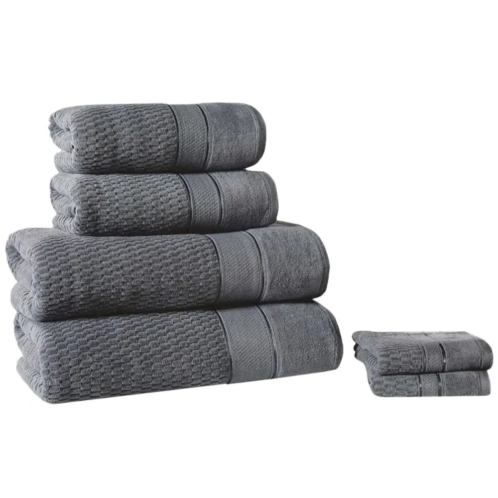 Royal Velvet Woven Cotton Face Cloth - Grey