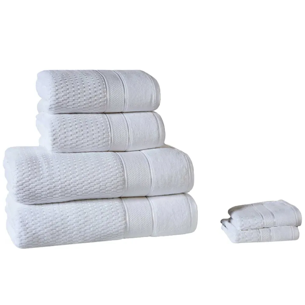 Royal Velvet Woven Cotton Face Cloth - White