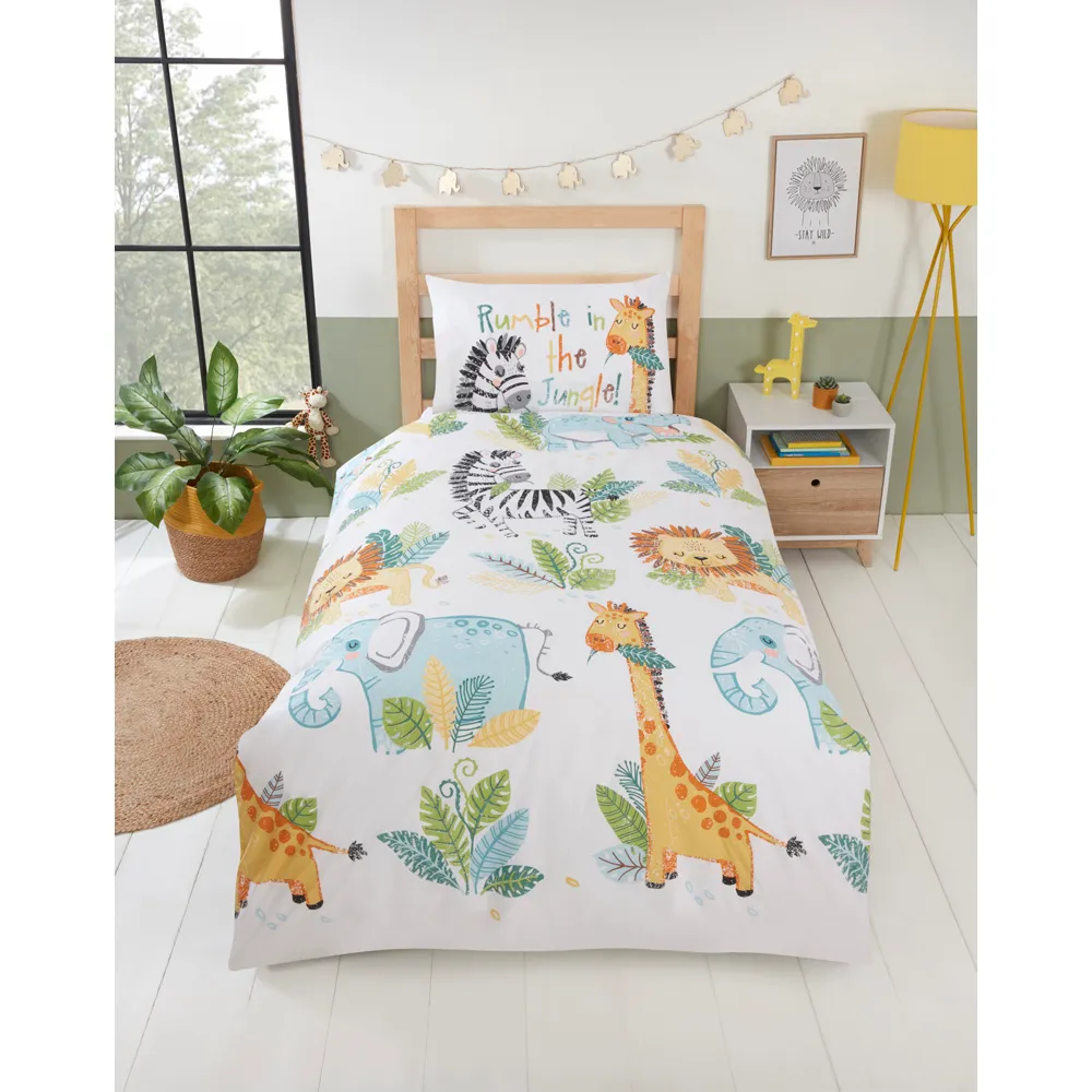Rumble In The Jungle Toddler Duvet Cover Set - Multi