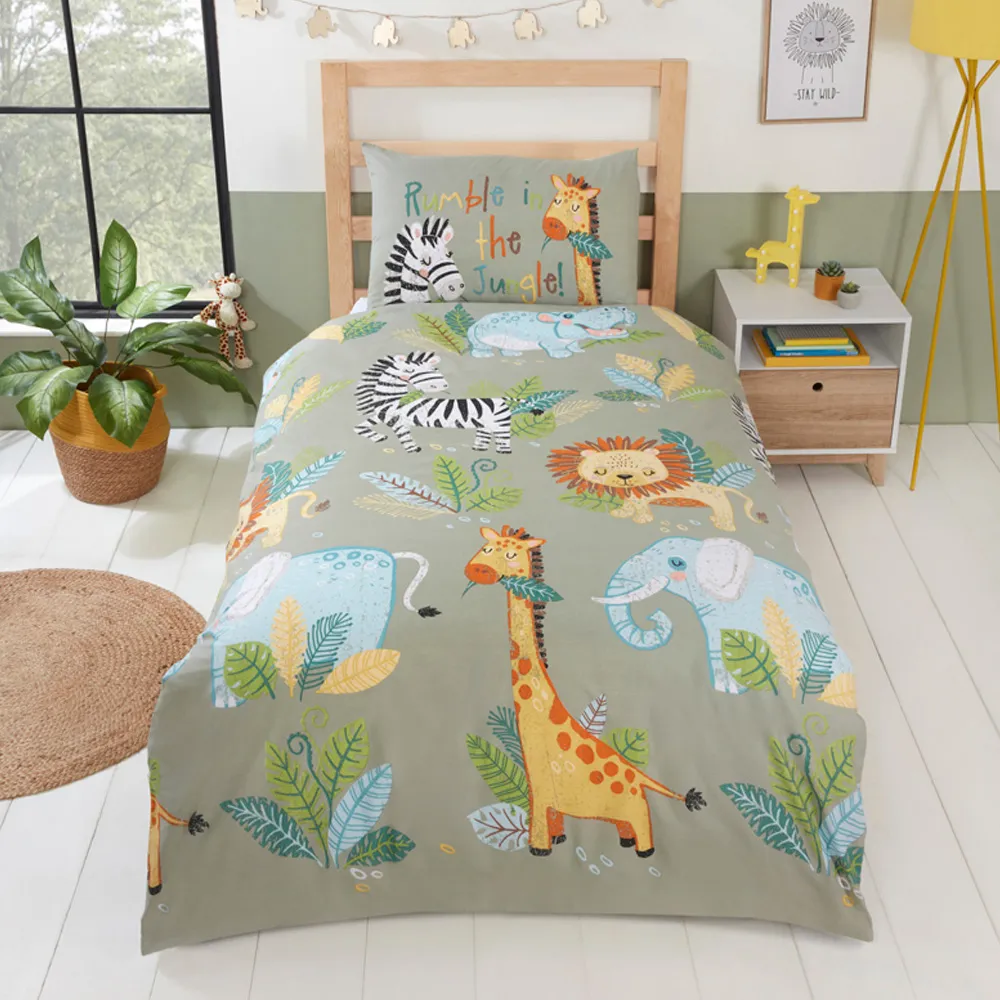 Rumble In The Jungle Toddler Duvet Cover Set - Multi image