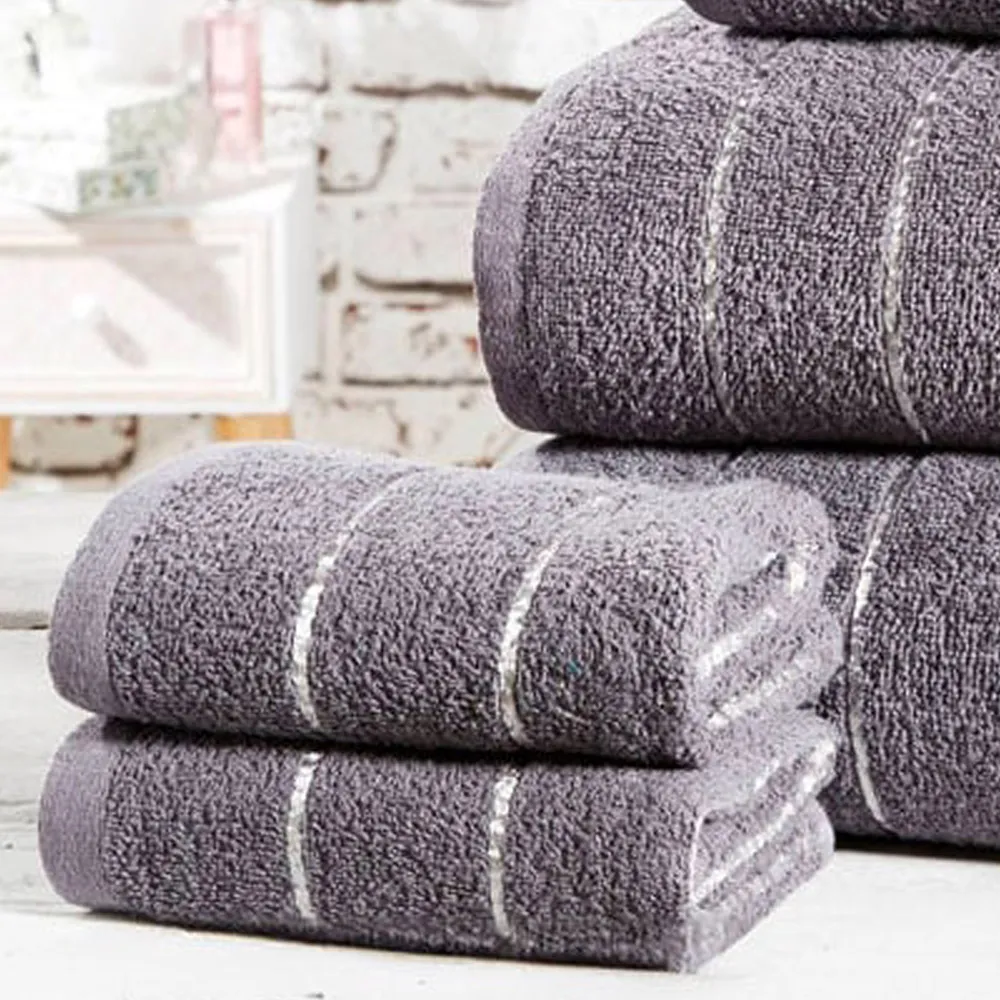 Sandringham Bath Sheet Bundle Set of 2 - Grey, Cotton