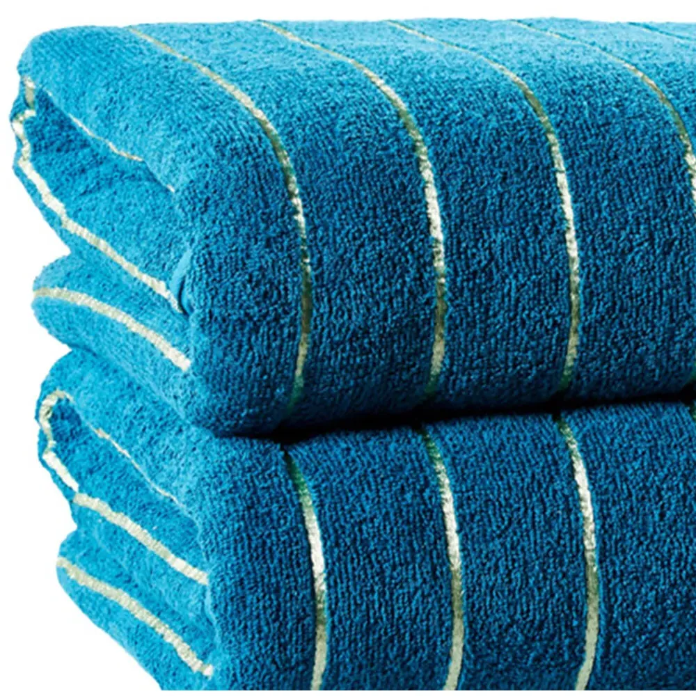 Sandringham Bath Sheet Bundle Set of 2 - Teal, Cotton