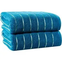 Sandringham Bath Sheet Bundle Set of 2 - Teal, Cotton