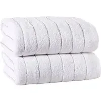 Sandringham Bath Sheet Bundle Set of 2 - White, Cotton