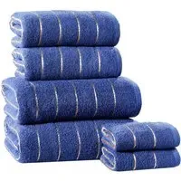 Sandringham Cotton Towel Bundle Set of 6 - Blue