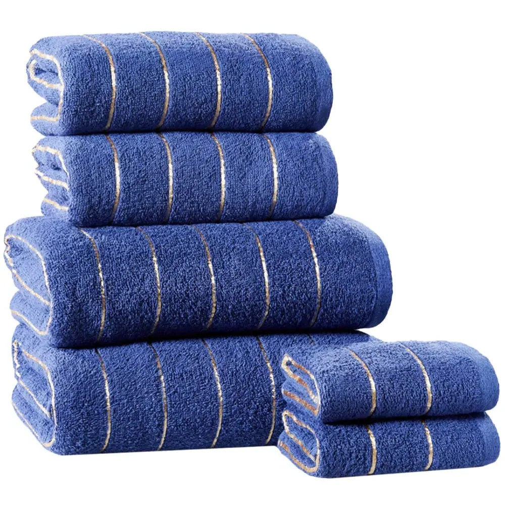 Sandringham Cotton Towel Bundle Set of 6 - Blue image