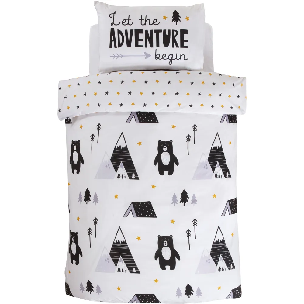 Scandi Bears Single Duvet Cover Set - Multicolour