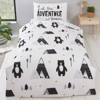 Scandi Bears Single Duvet Cover Set - Multicolour