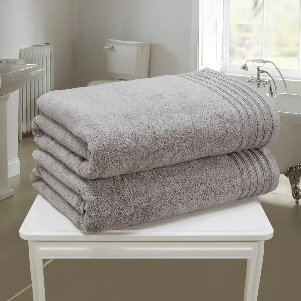 So Soft Bath Sheet Set of 2 - Grey, Cotton