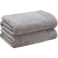 So Soft Bath Sheet Set of 2 - Grey, Cotton