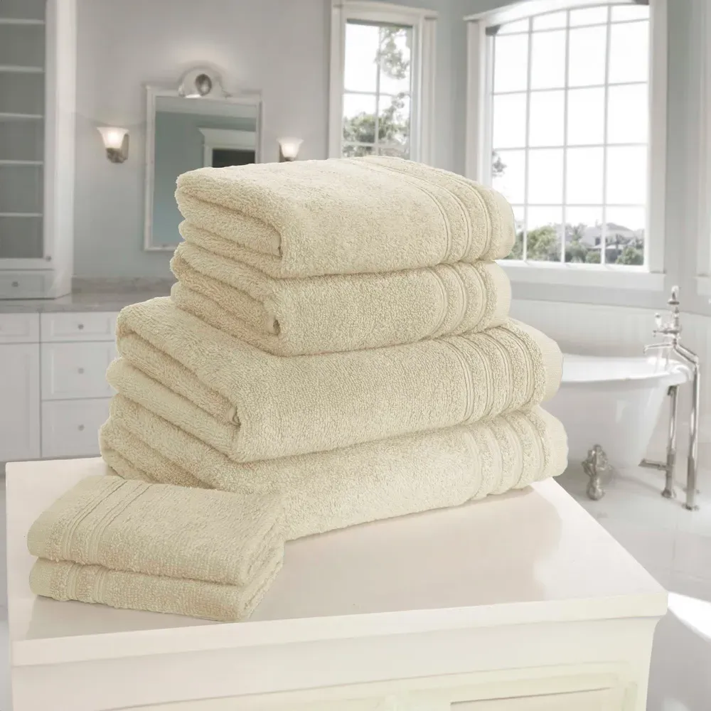So Soft Hand and Bath Towel Bale Set of 6 - Cream, Cotton