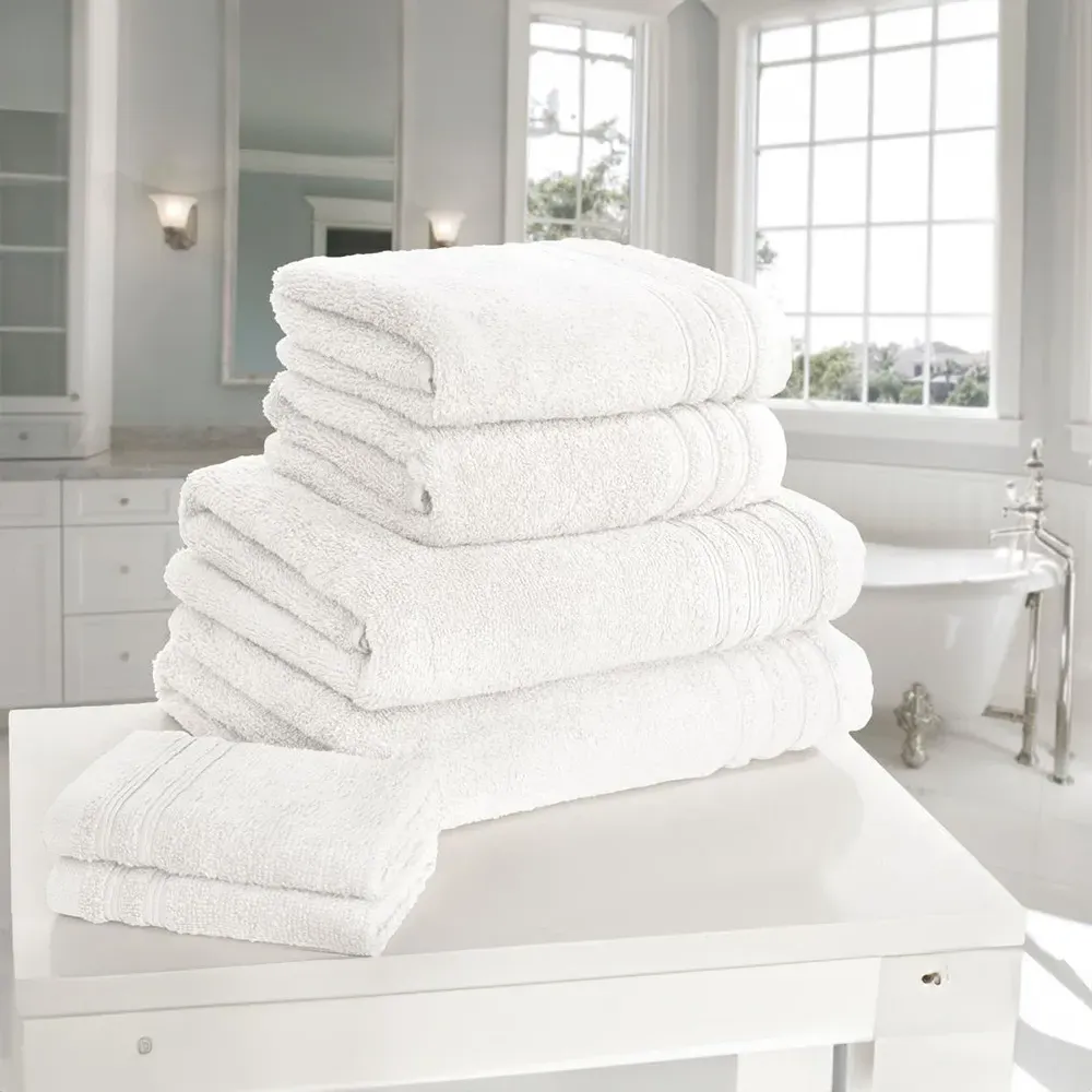 So Soft Hand and Bath Towel Bale Set of 6 - White, Cotton