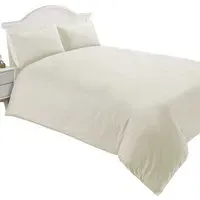 Super King 400 Thread Count Quilt Cover - Cream, Cotton Percale
