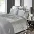 Super King Size Duvet Cover Set - Silver, Velvet
