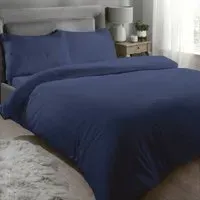 Teddy Double Duvet Set - Navy