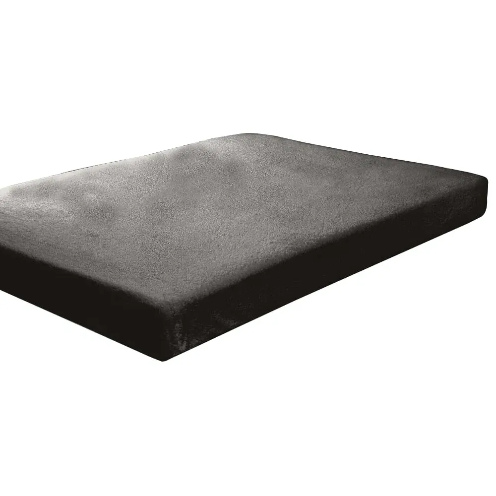Teddy Double Fitted Bed Sheet - Charcoal