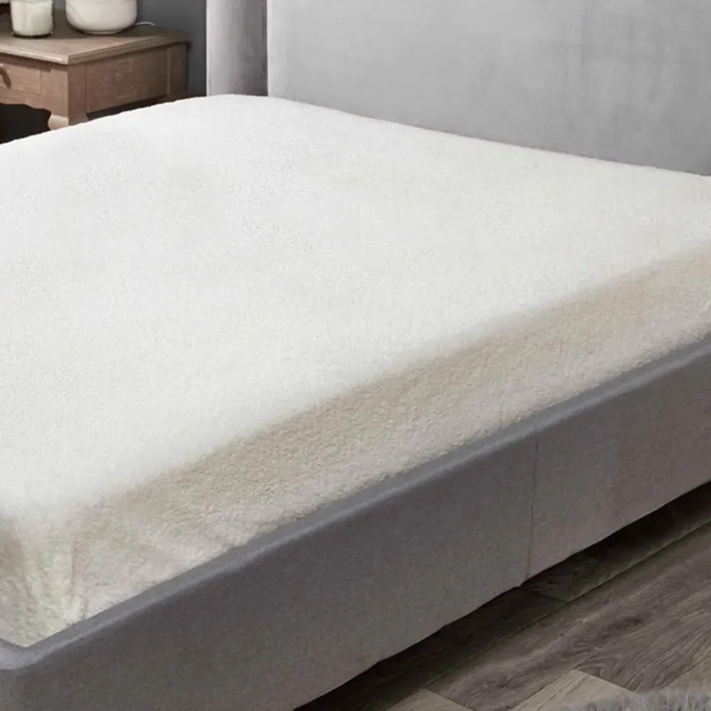 Teddy Double Fitted Bed Sheet - Cream