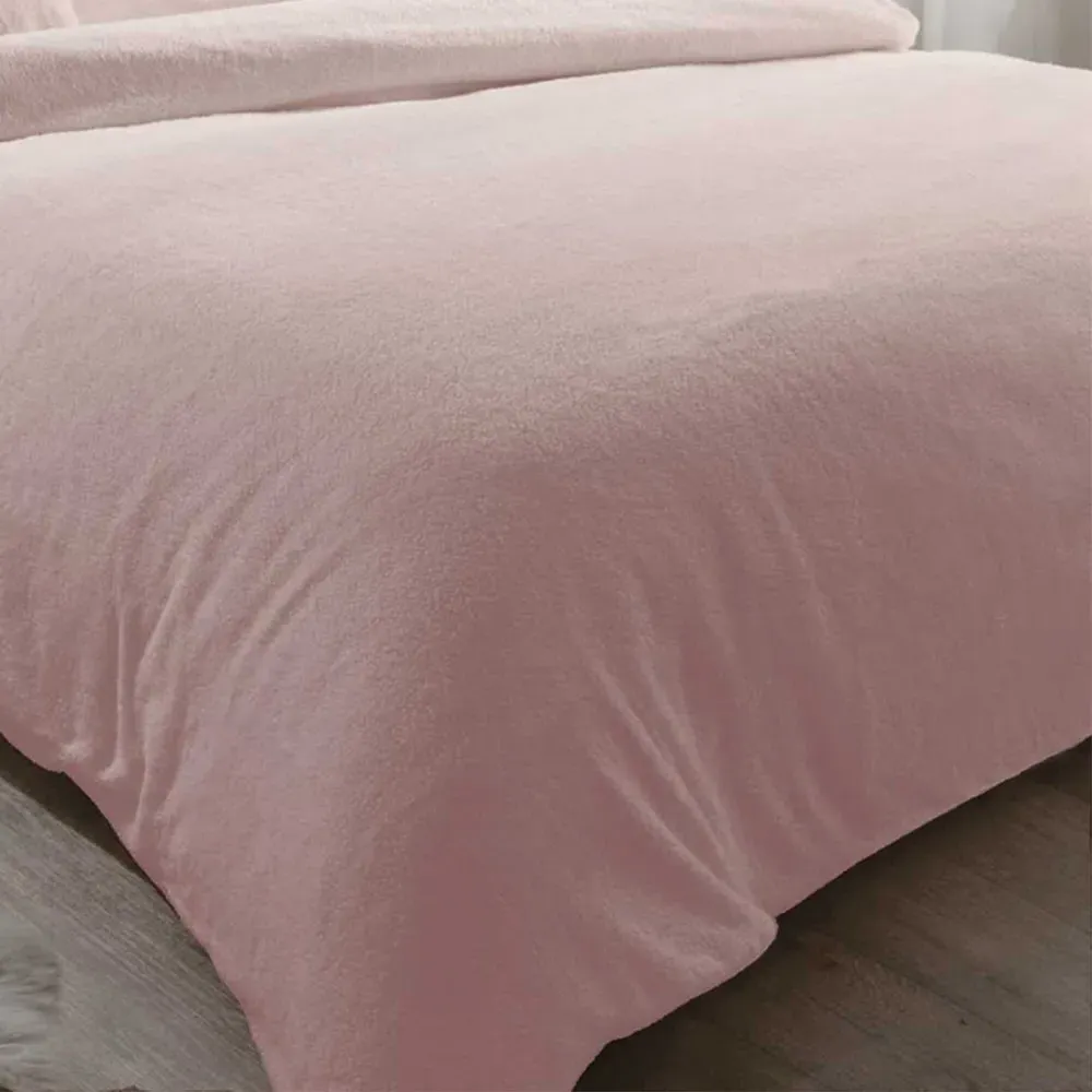 Teddy Single Duvet Set - Soft Pink