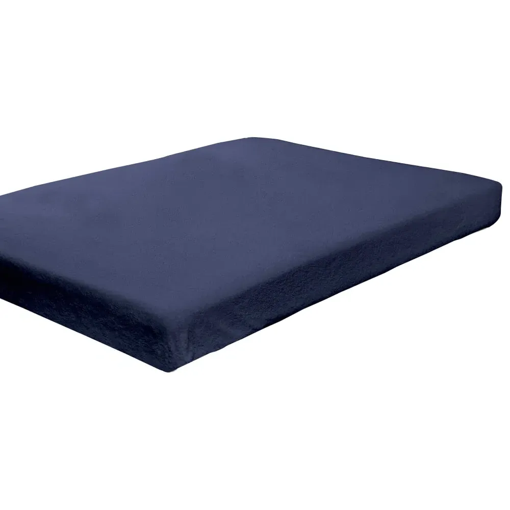 Teddy Single Fitted Bed Sheet - Navy