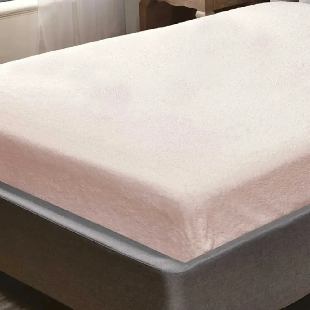 Teddy Single Fitted Bed Sheet - Pink