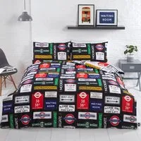 TFL Signs Double Duvet Set - Multi