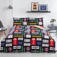 TFL Signs King Size Duvet Set - Multi