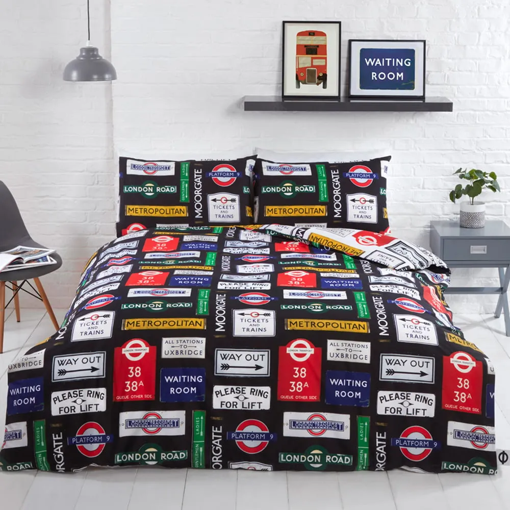 TFL Signs King Size Duvet Set - Multi