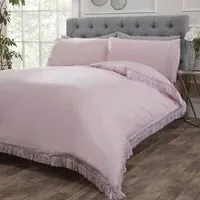 Tia Trellis King Size Duvet Set - Pink