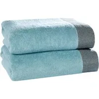 Tidal Bath Sheet Set of 2 - Duck Egg, Cotton