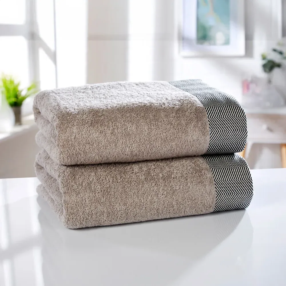 Tidal Bath Sheet Set of 2 - Natural, Cotton