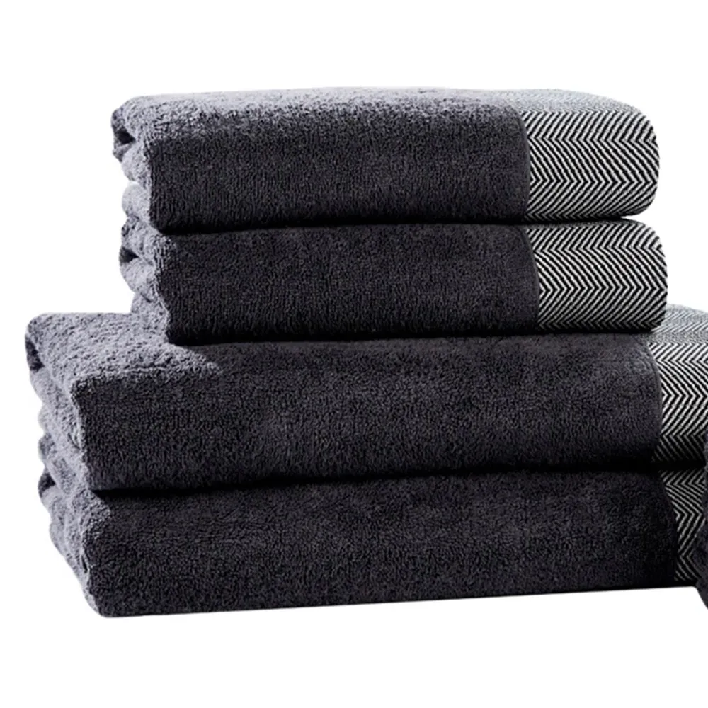 Tidal Face Cloth - Charcoal Grey, Cotton