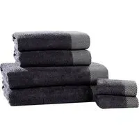 Tidal Face Cloth - Charcoal Grey, Cotton