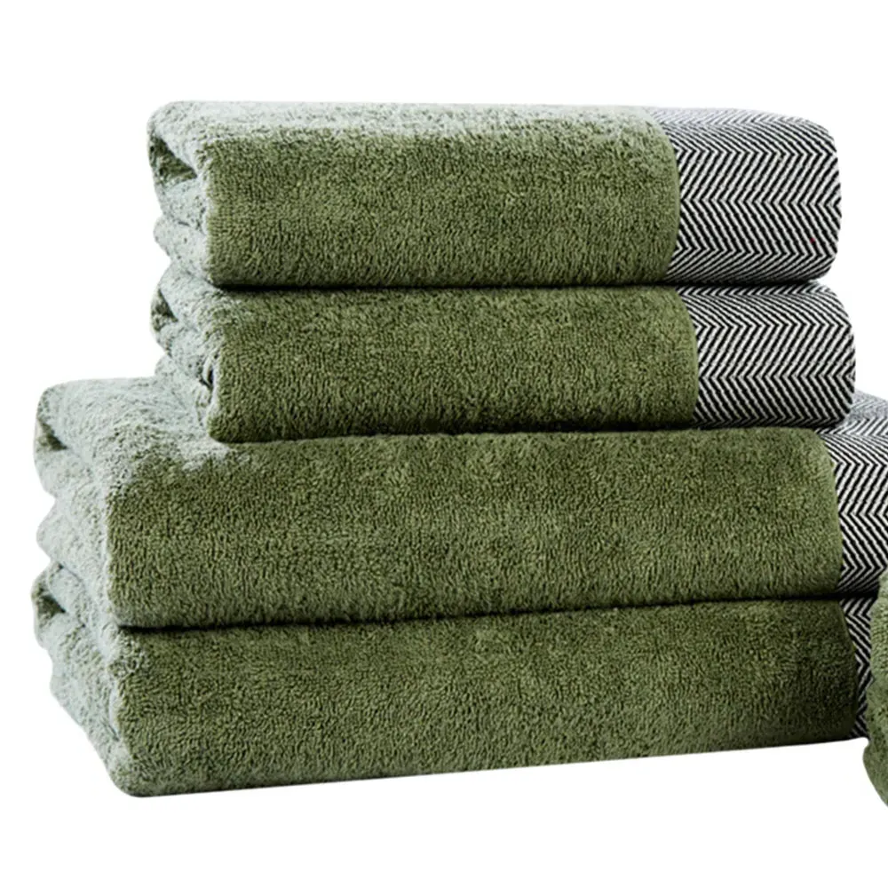 Tidal Face Cloth - Green, Cotton