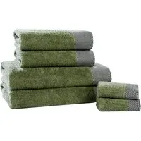 Tidal Hand Towel - Green, Cotton