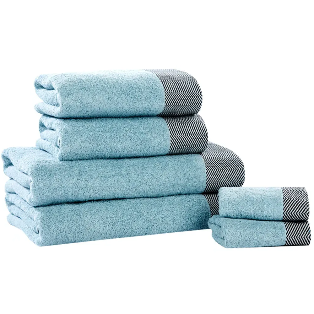 Tidal Hand Towel - Green, Cotton