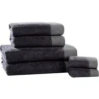 Tidal Hand Towel - Grey, Cotton