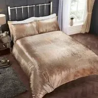 Tiffany Double Duvet Set - Gold, Velvet