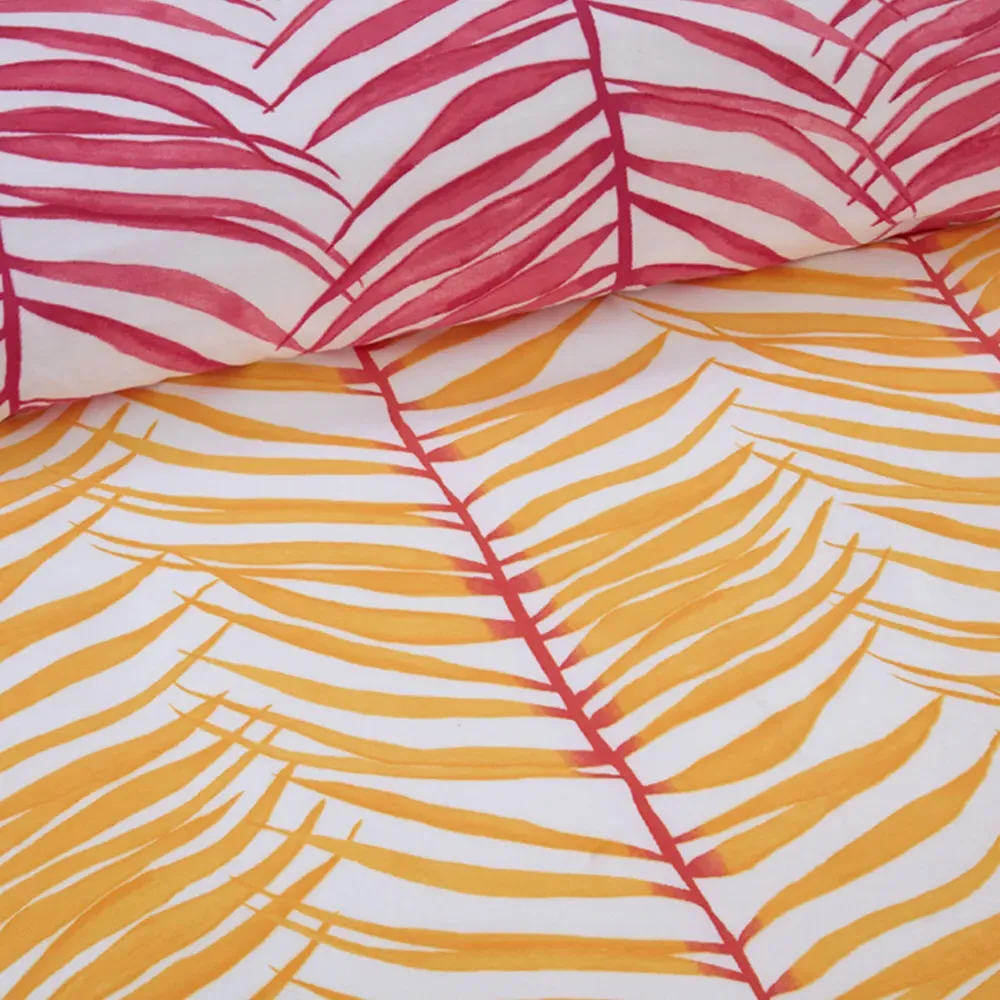 Tropical Trails Single Duvet Cover Set - Yellow, Polyester