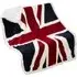 Union Jack Sherpa Fleece Reverse Throw - Red