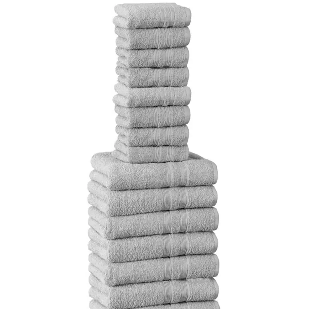 W500 Cotton Towel Bundle Set of 10 - Silver