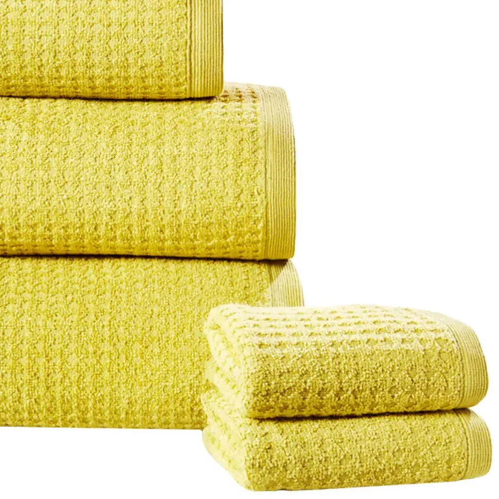 Waffle Textured Bath Towel - Green, Cotton
