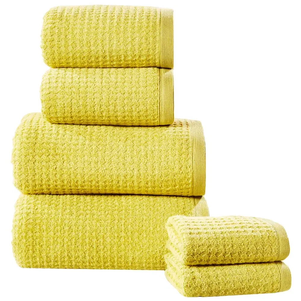 Waffle Textured Hand Towel - Green, Cotton